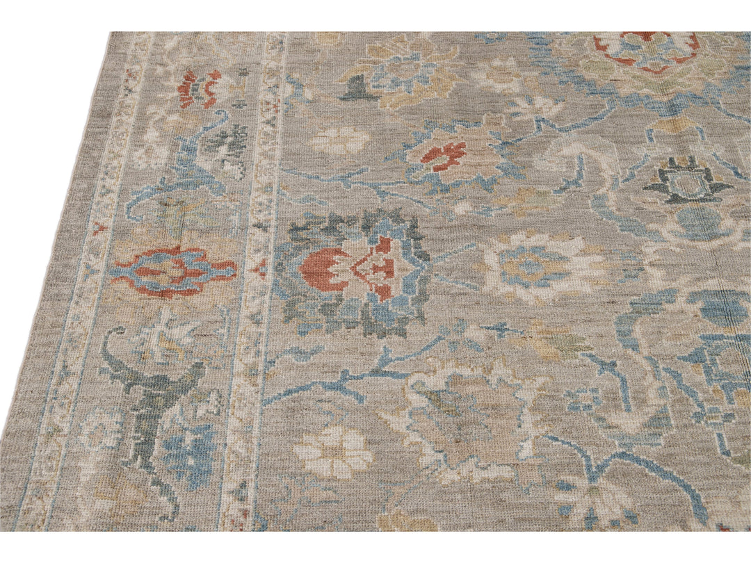 Modern Sultanabad Wool Rug 9 X 11