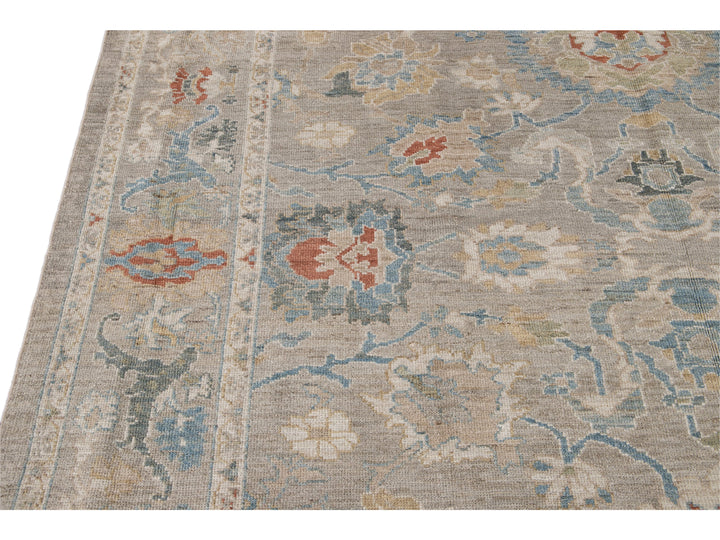 Modern Sultanabad Wool Rug 9 X 11
