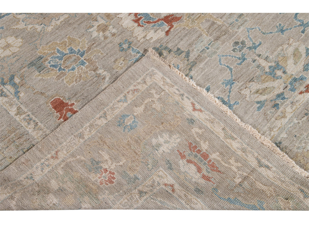 Modern Sultanabad Wool Rug 9 X 11