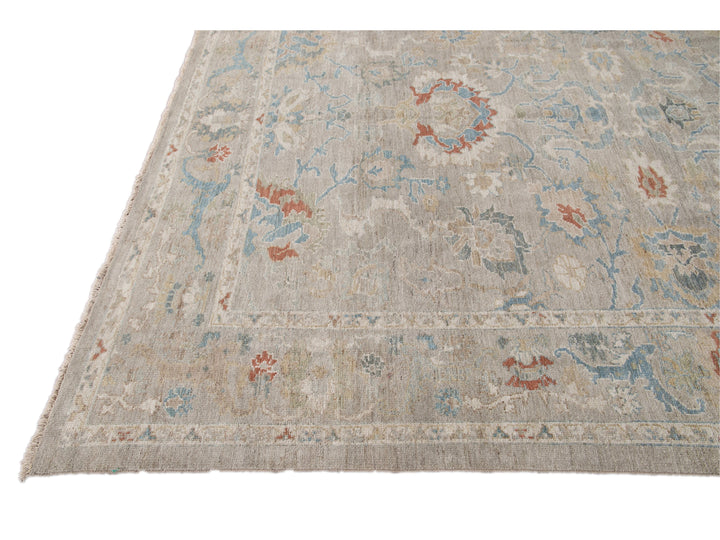 Modern Sultanabad Wool Rug 9 X 11