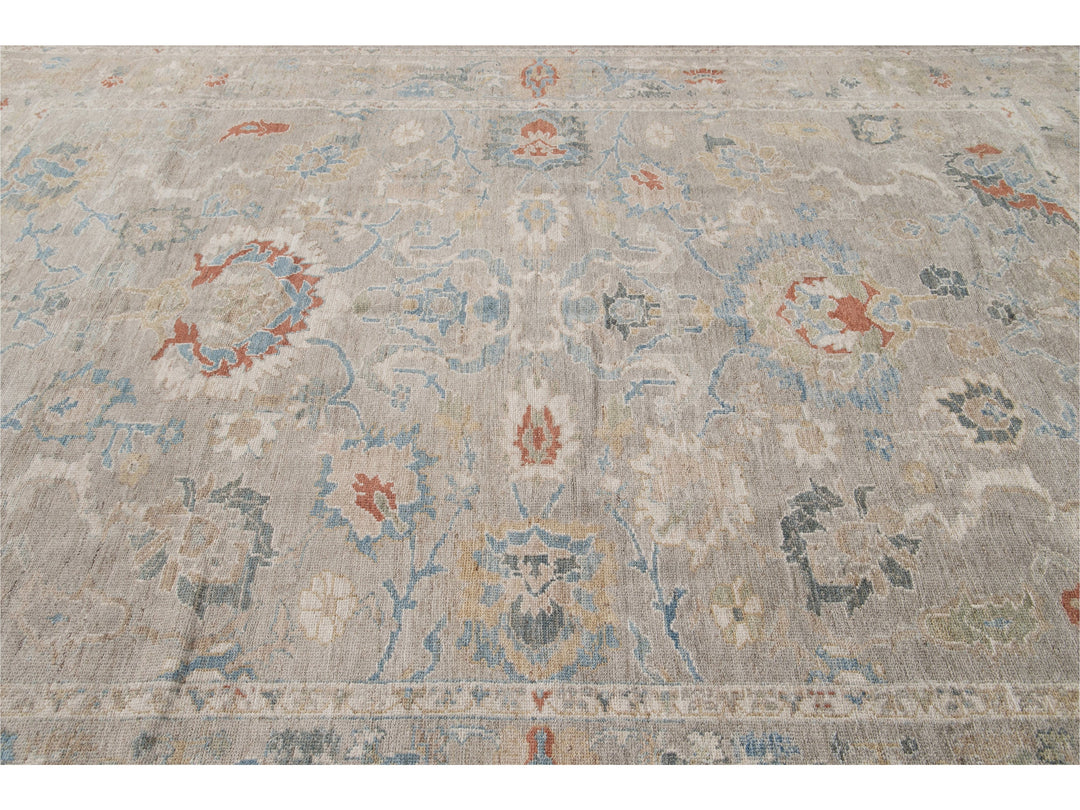 Modern Sultanabad Wool Rug 9 X 11