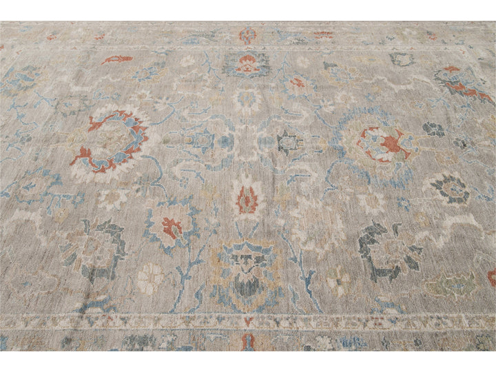 Modern Sultanabad Wool Rug 9 X 11