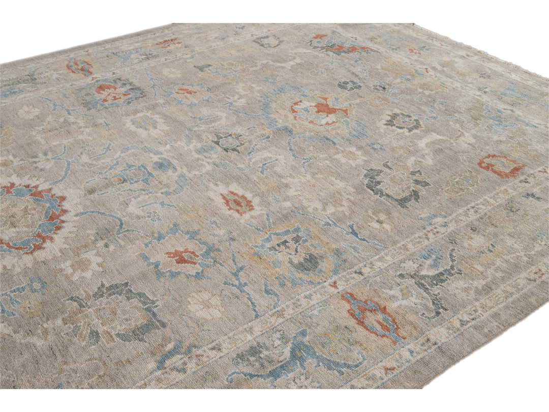Modern Sultanabad Wool Rug 9 X 11