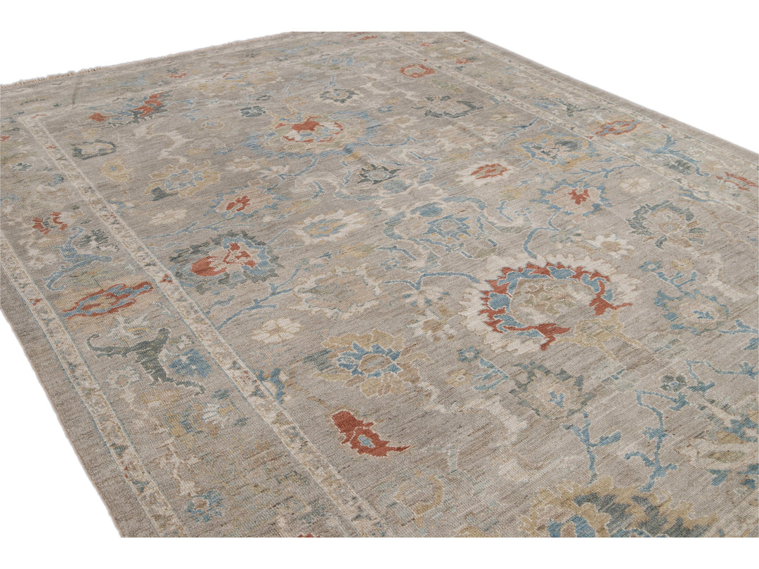 Modern Sultanabad Wool Rug 9 X 11