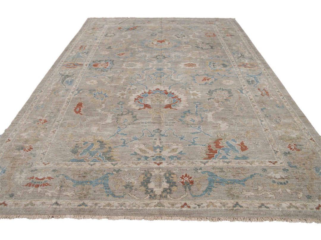 Modern Sultanabad Wool Rug 9 X 11