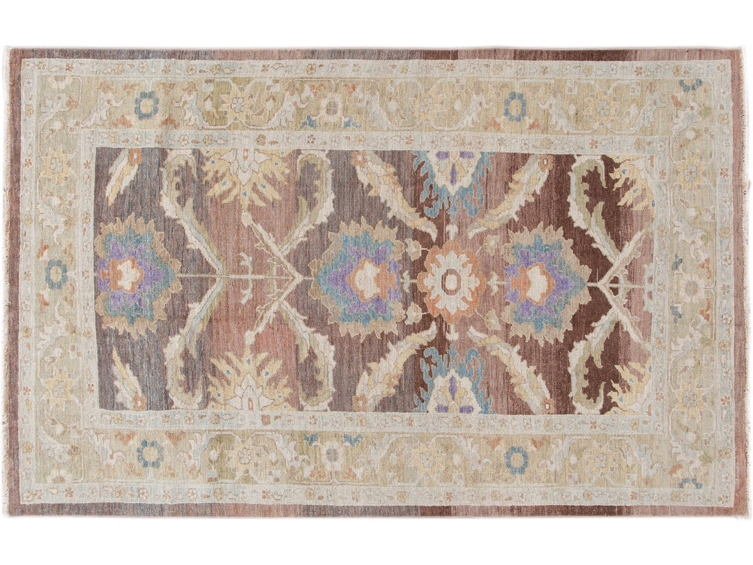 Modern Sultanabad Wool Rug 6 X 10