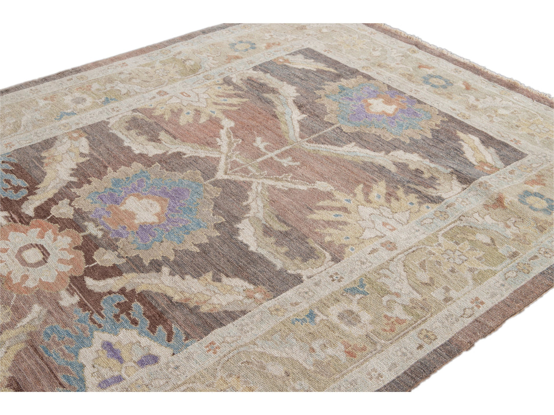 Modern Sultanabad Wool Rug 6 X 10