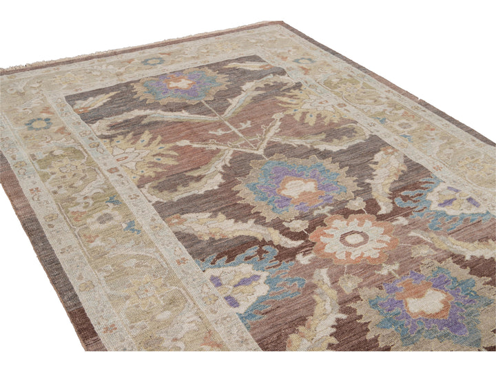 Modern Sultanabad Wool Rug 6 X 10