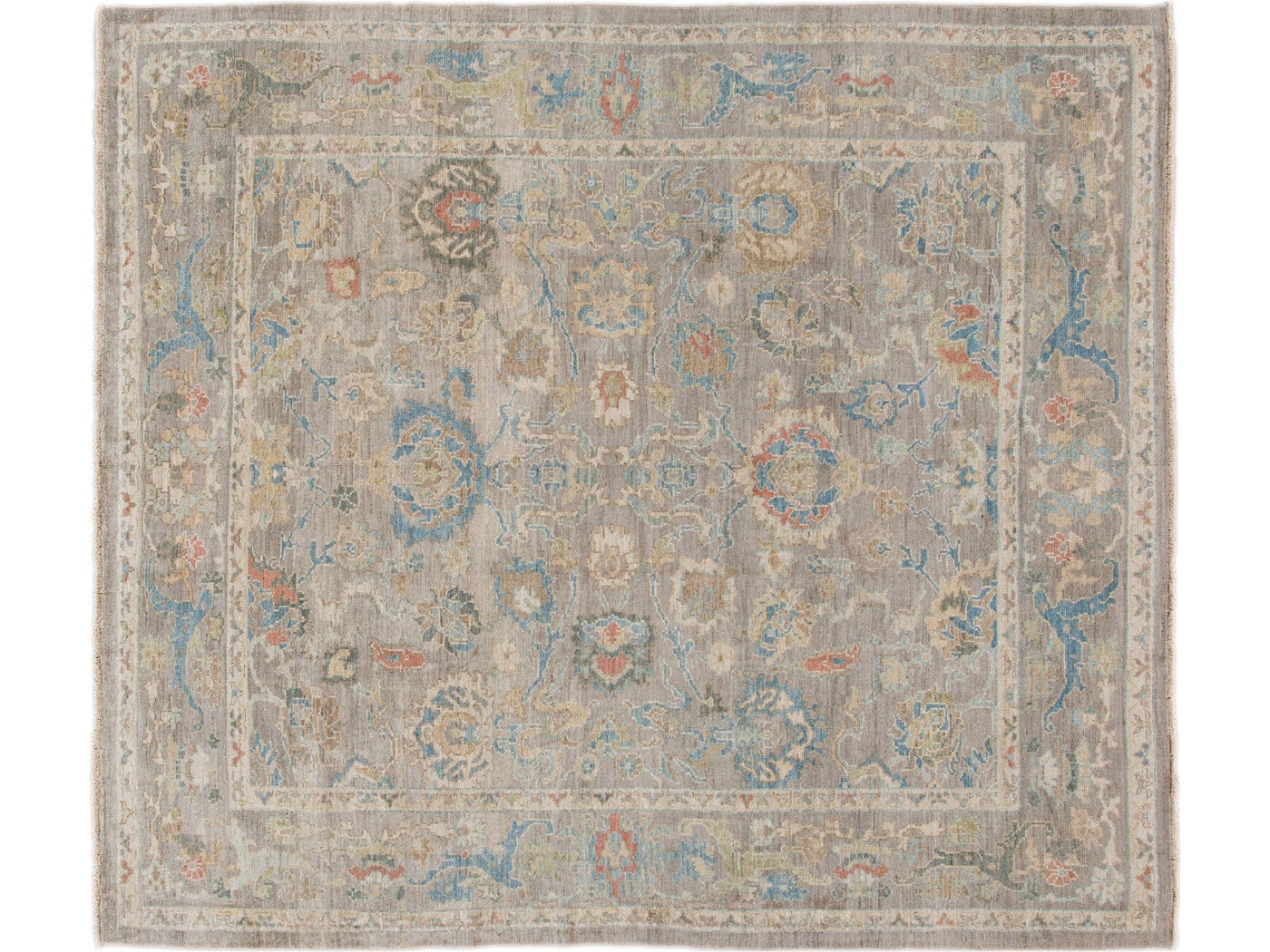 Modern Sultanabad Square Wool Rug 8 X 9