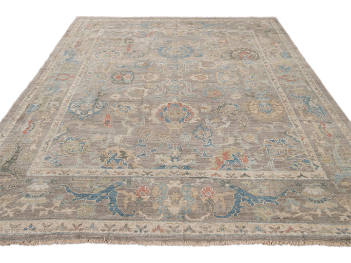 Modern Sultanabad Square Wool Rug 8 X 9