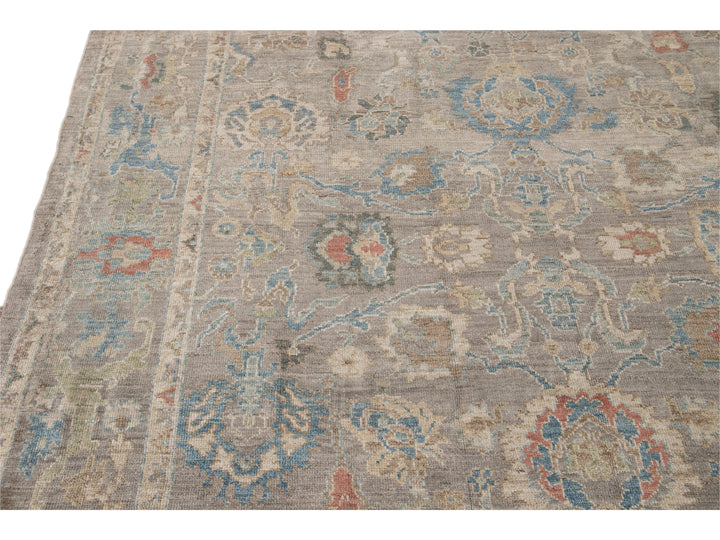 Modern Sultanabad Square Wool Rug 8 X 9