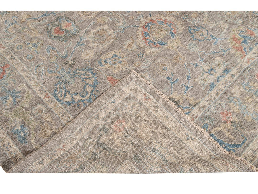 Modern Sultanabad Square Wool Rug 8 X 9