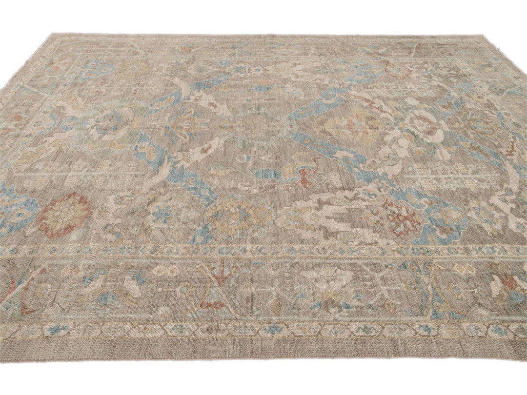 Modern Sultanabad Wool Rug 9 X 12