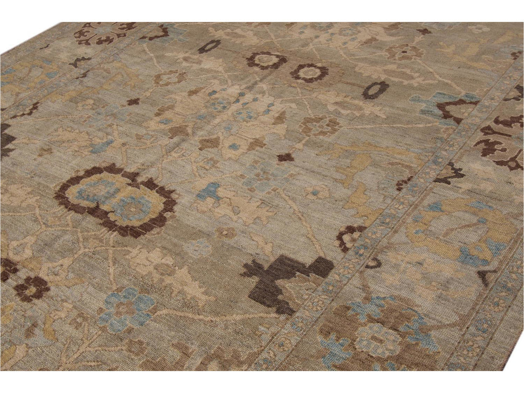 Modern Sultanabad Wool Rug 9 X 15