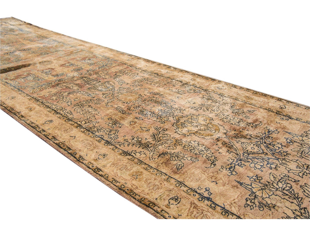 Early 20th Century Antique Persian Kerman Wool Runner, 3 X 21