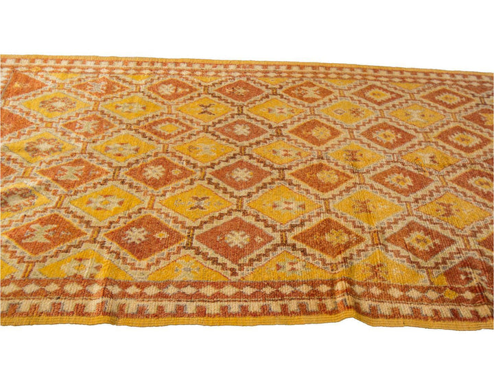 Vintage Moroccan Tribal Wool Rug 4 X 11