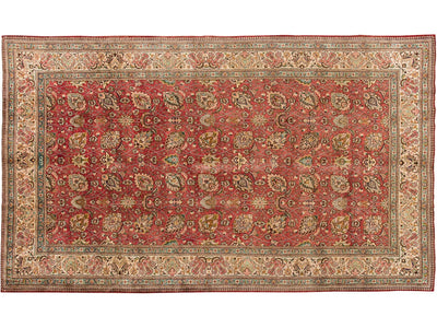 Mid 20th Century Vintage Persian Tabriz Wool Rug 9 X 16