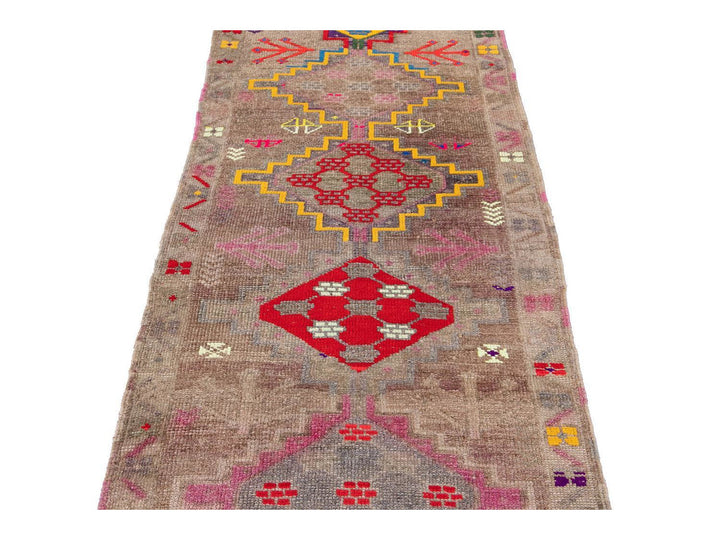 Mid-20th Century Vintage Turkish Wool Runner Rug 3 X 11