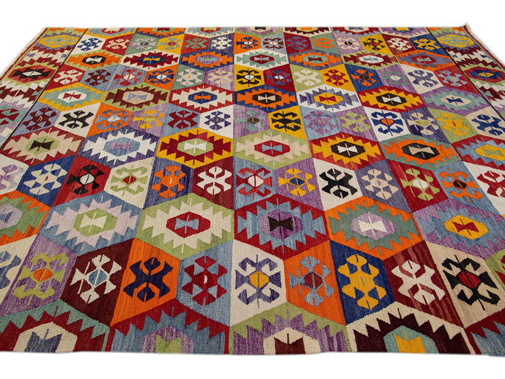 Vintage Turkish Wool Rug 9 X 12