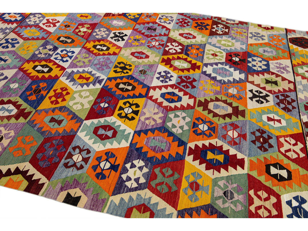 Vintage Turkish Wool Rug 9 X 12