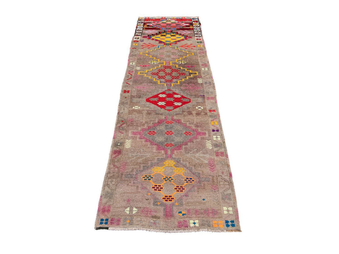 Mid-20th Century Vintage Turkish Wool Runner Rug 3 X 11