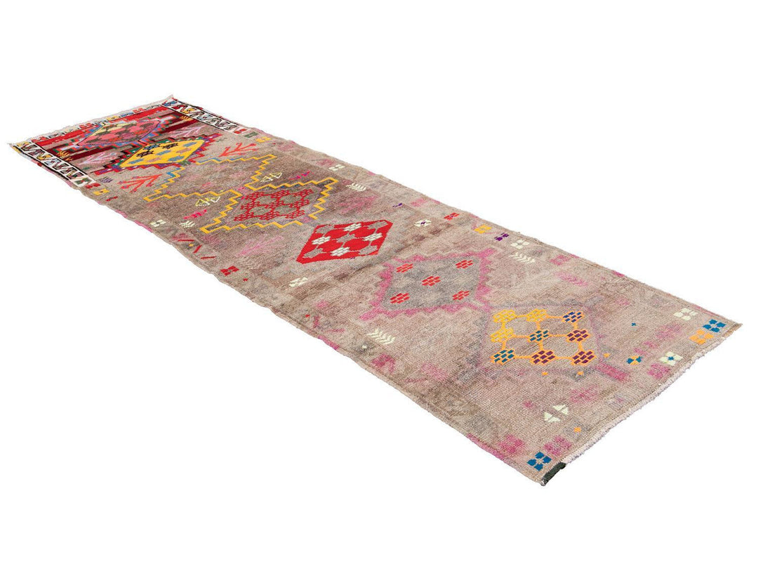 Mid-20th Century Vintage Turkish Wool Runner Rug 3 X 11