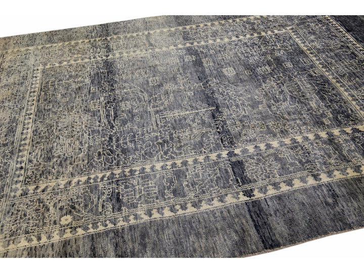 Transitional Revival Wool Rug 6 X 9