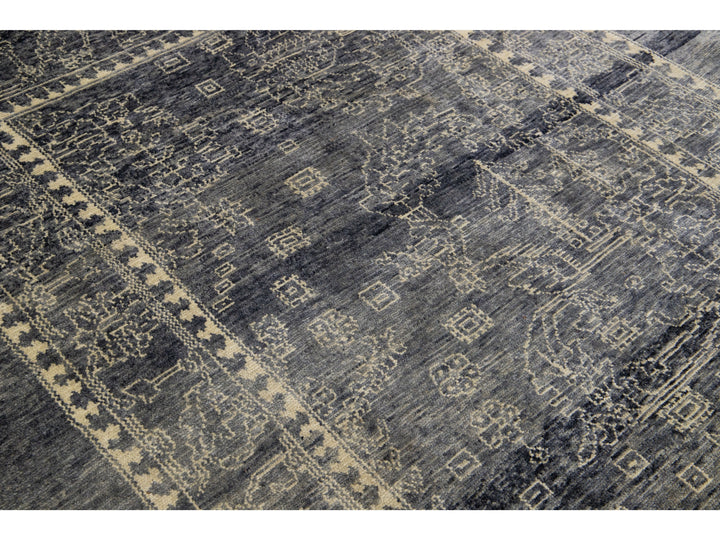 Transitional Revival Wool Rug 6 X 9