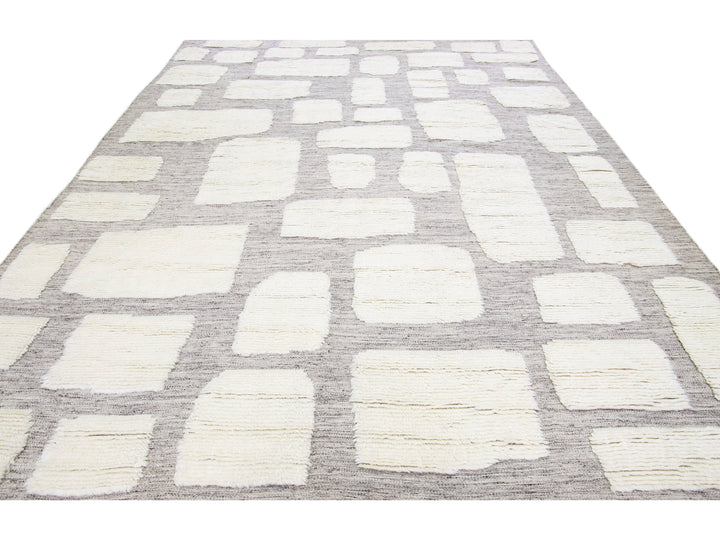 Modern Moroccan Wool Rug 10 X 14