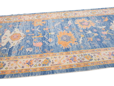 Modern Oushak Wool Runner 6 X 15