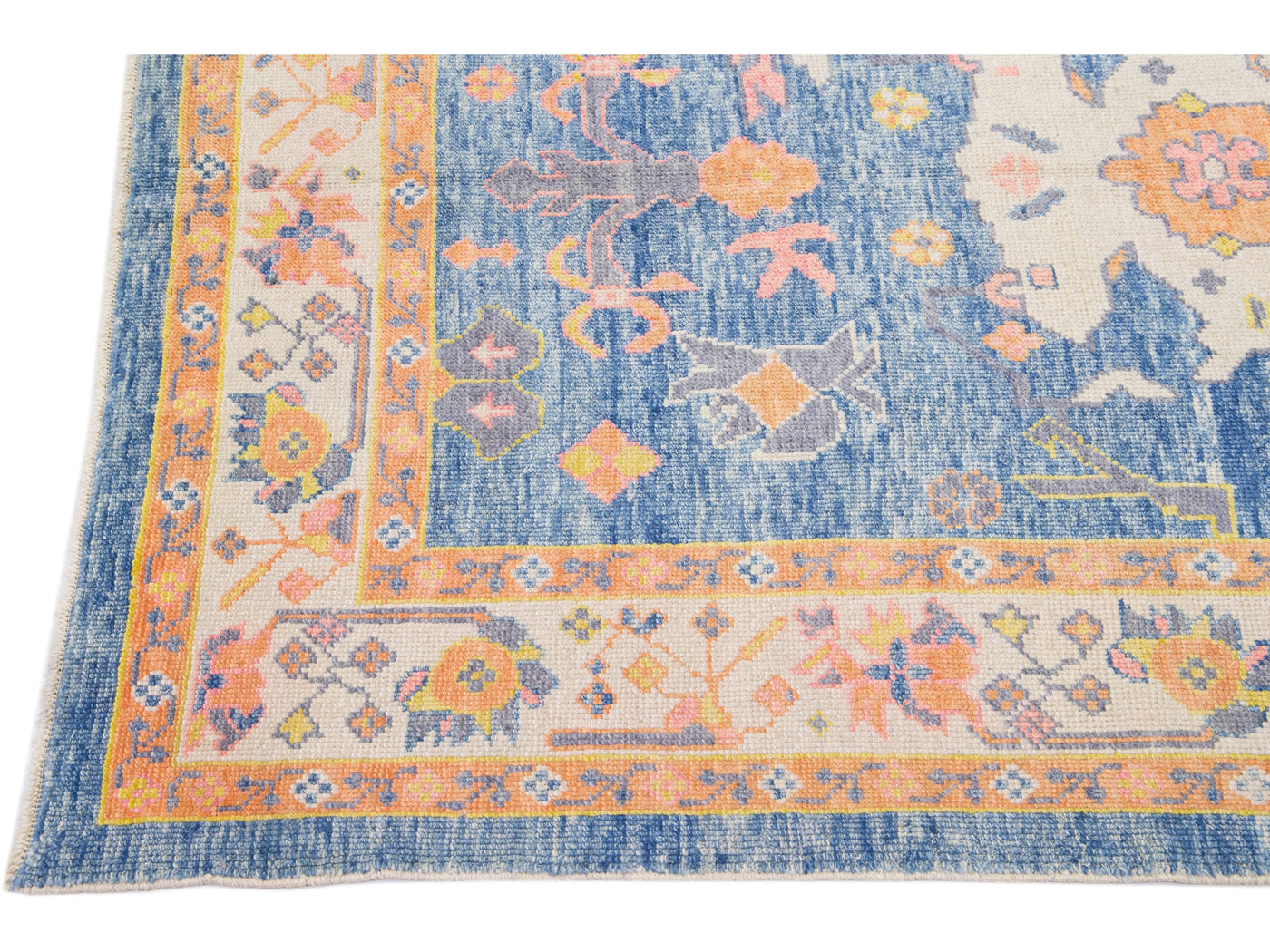 Modern Oushak Wool Runner 6 X 15