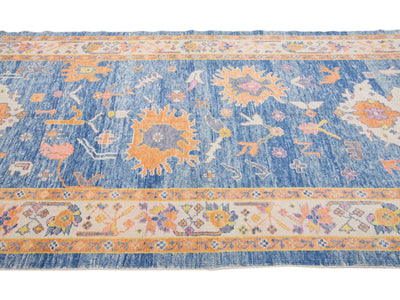 Modern Oushak Wool Runner 6 X 15