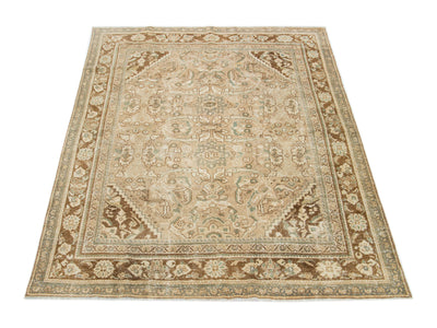 Antique Mahal Wool Rug 7 X 10