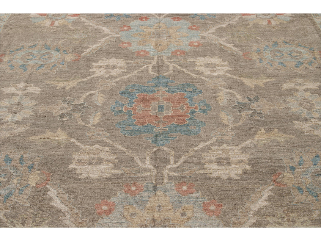 Modern Sultanabad Wool Rug 11 X 14