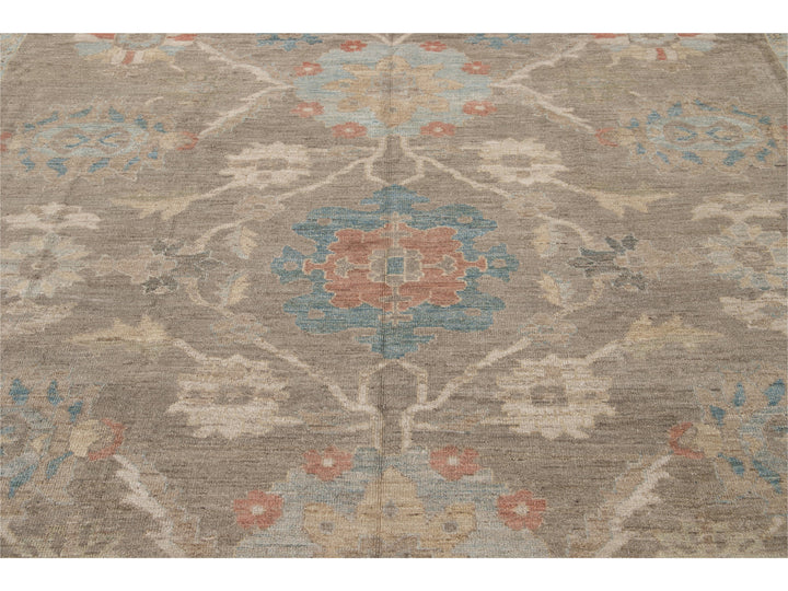 Modern Sultanabad Wool Rug 11 X 14