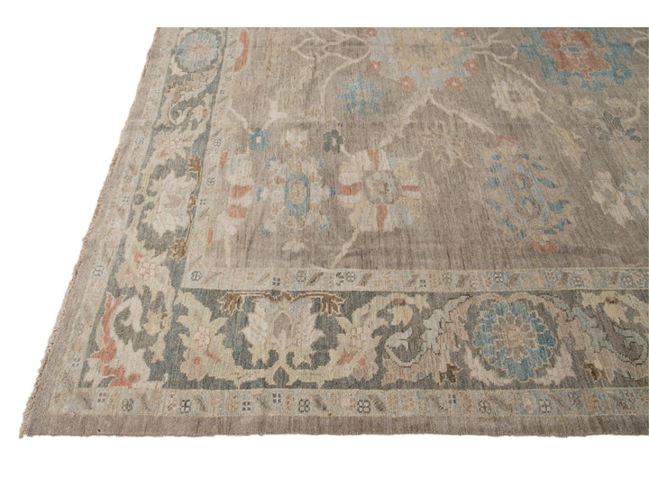 Modern Sultanabad Wool Rug 11 X 14