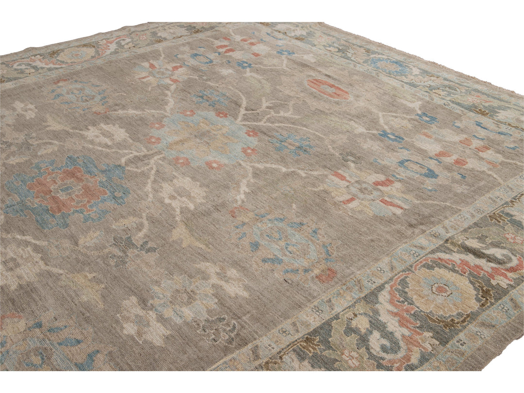 Modern Sultanabad Wool Rug 11 X 14