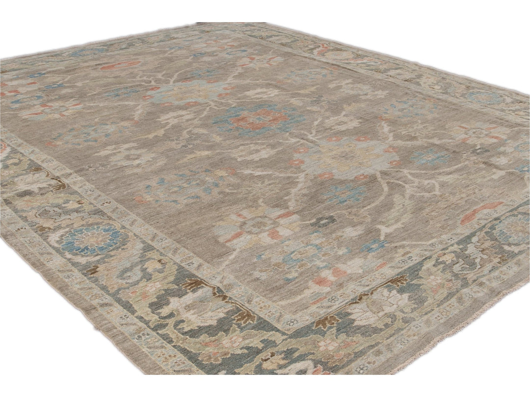 Modern Sultanabad Wool Rug 11 X 14