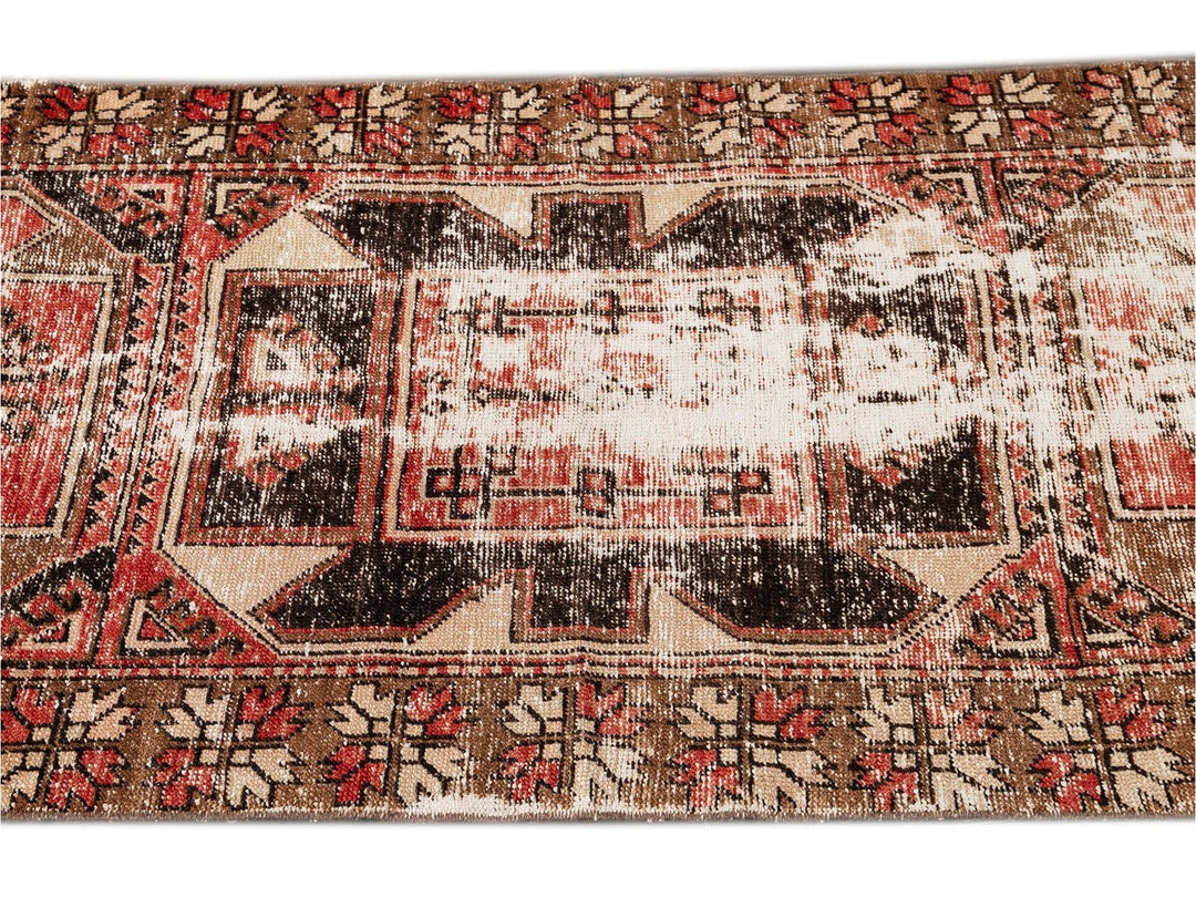 Mid 20th Century Vintage Anatolian Wool Runner Rug, 3 X 10