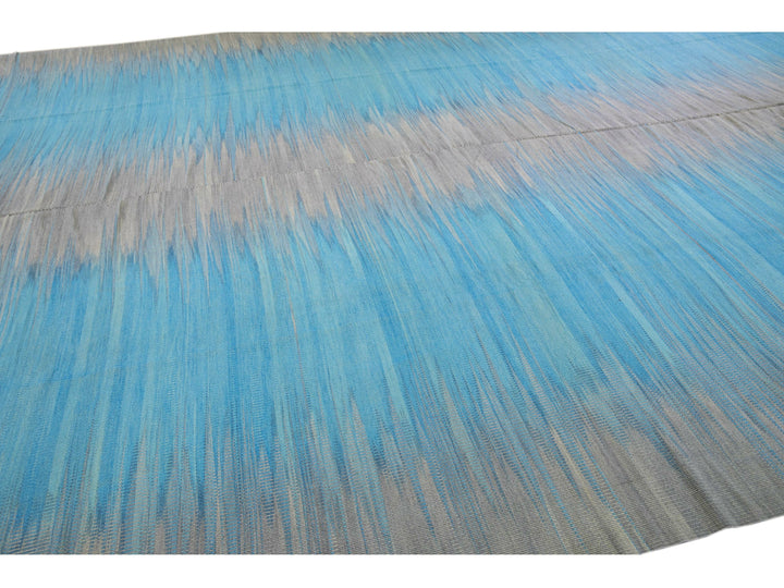 Modern Kilim Wool Rug 12 X 19