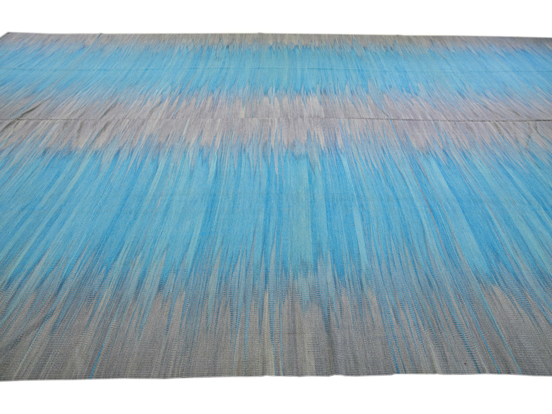 Modern Kilim Wool Rug 12 X 19