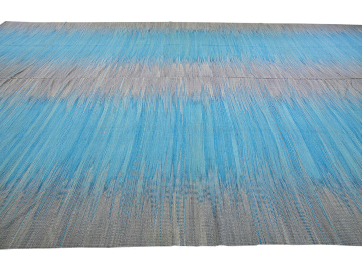 Modern Kilim Wool Rug 12 X 19