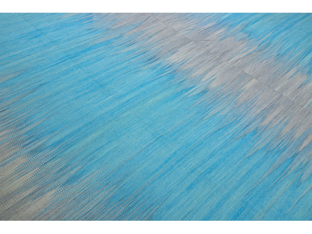 Modern Kilim Wool Rug 12 X 19