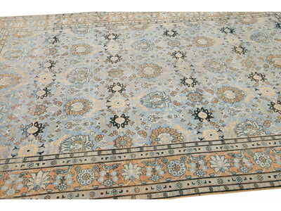 Antique Tabriz Wool Rug 7 X 11