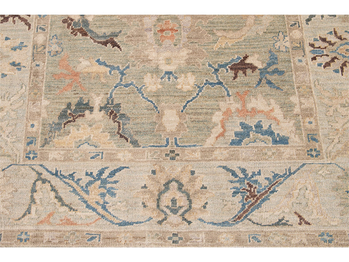 Modern Sultanabad Multicolor Handmade Floral Wool Rug