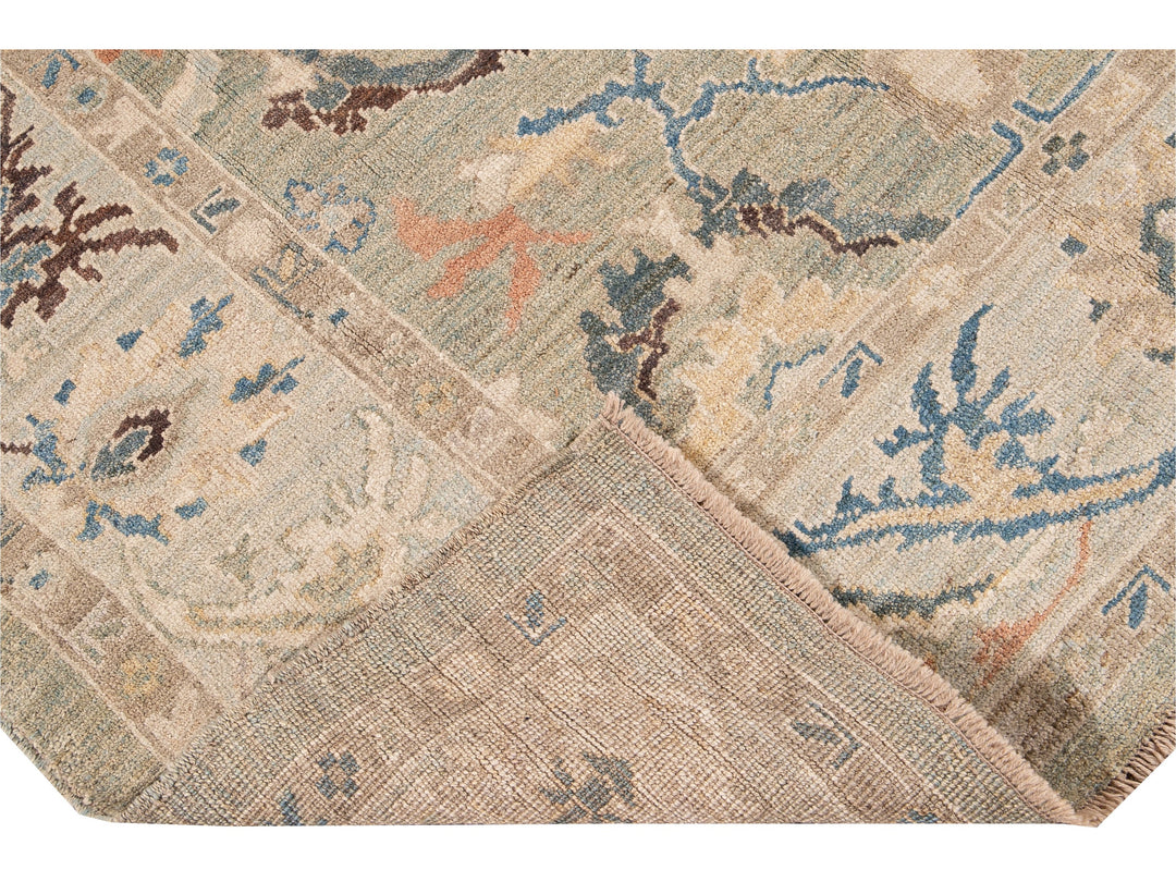 Modern Sultanabad Multicolor Handmade Floral Wool Rug