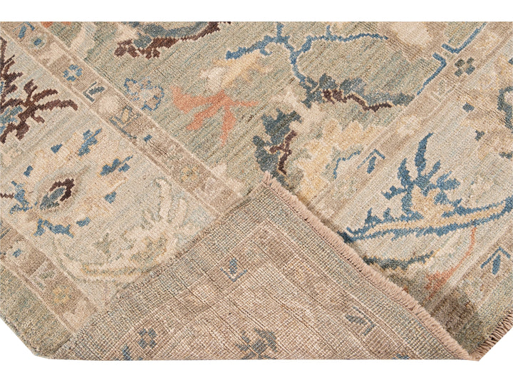 Modern Sultanabad Multicolor Handmade Floral Wool Rug