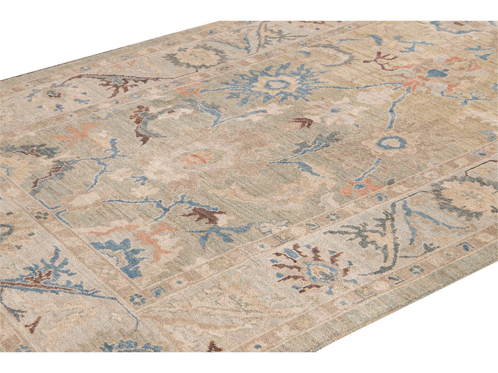 Modern Sultanabad Multicolor Handmade Floral Wool Rug