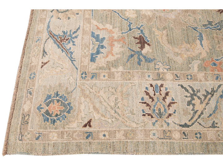 Modern Sultanabad Multicolor Handmade Floral Wool Rug\