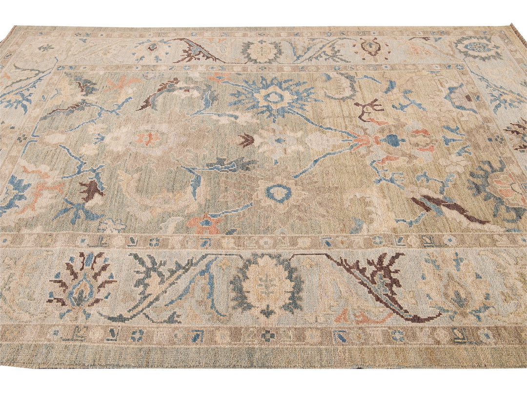 Modern Sultanabad Multicolor Handmade Floral Wool Rug